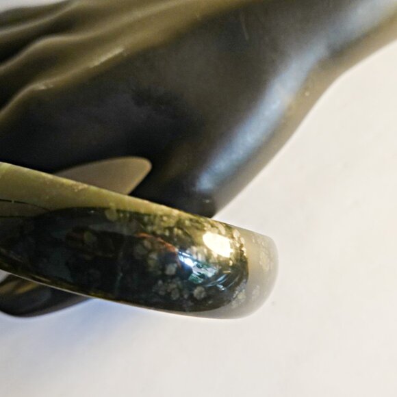 Jadeite Jade vintage bangle bracelet - Picture 2 of 3